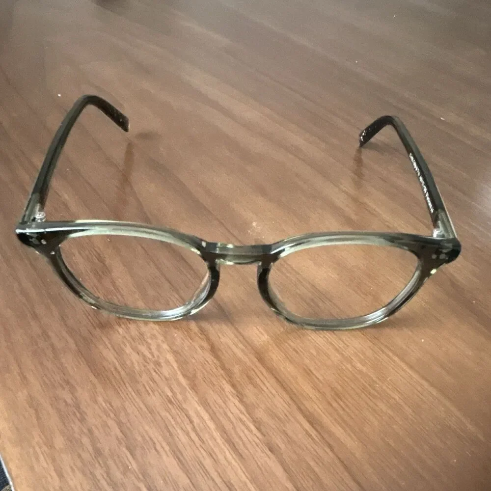 Warby Parker Carlton N 714 Green Full Rim Plastic Eyeglass Frames 48-17-135